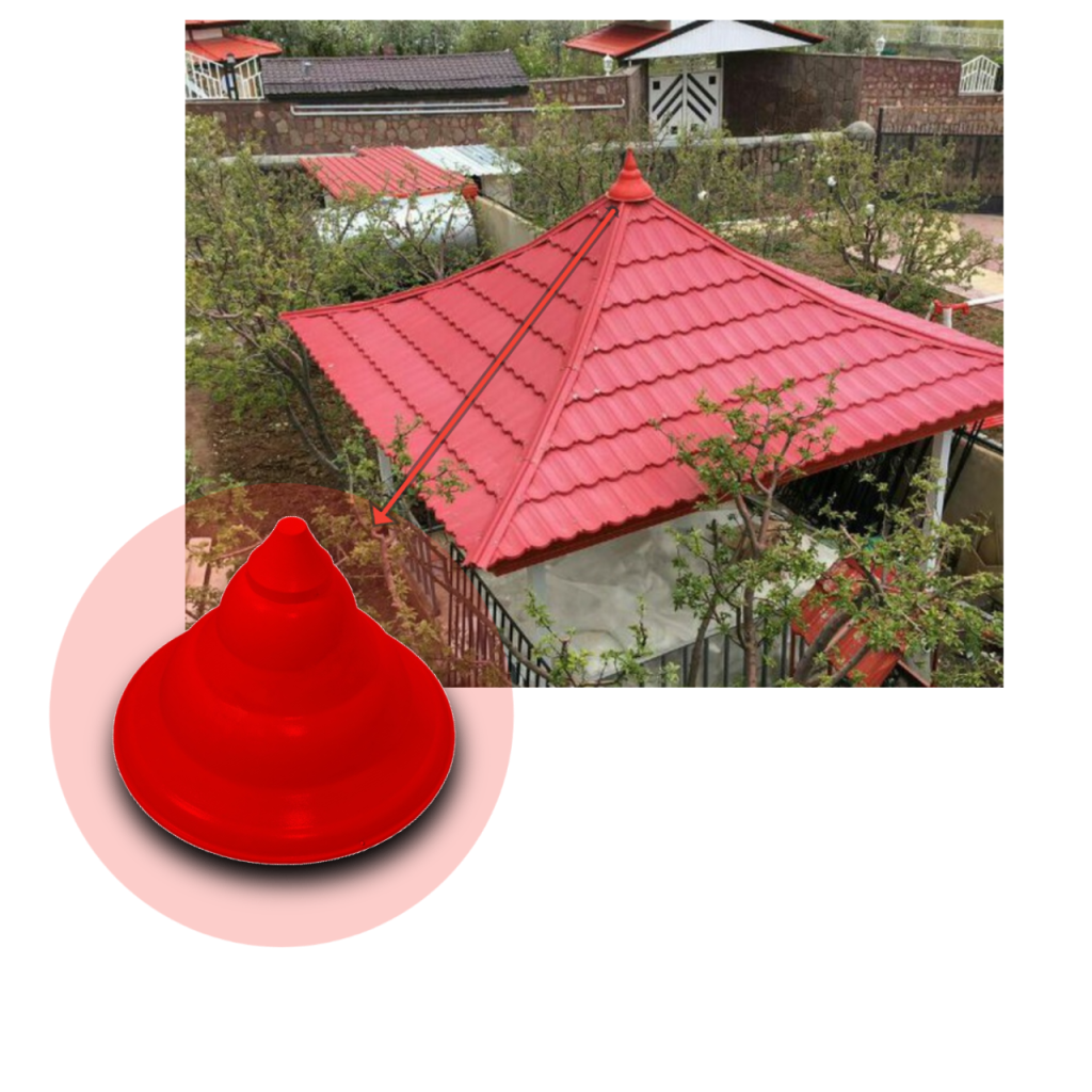 کلاهک سقف شیروانی قرمز